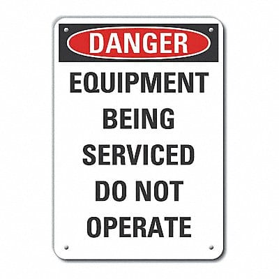 Rflct Mach Operation Danger Sign 10x7in