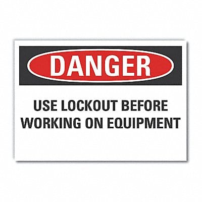 Lockout Tagout Danger Lbl 5x7in Polyest