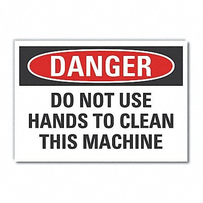 Machine Operation Danger Lbl 10x14in