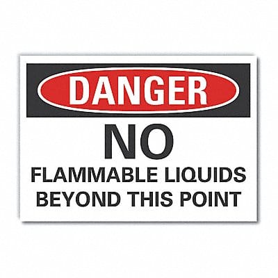 Flammable Mtrl Danger Rflct Lbl 3.5x5in