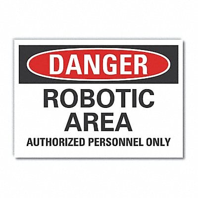 Robot Area Danger Rflct Label 7inx10in