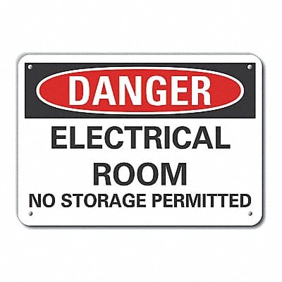 Danger Sign 7 in x 10 in Aluminum
