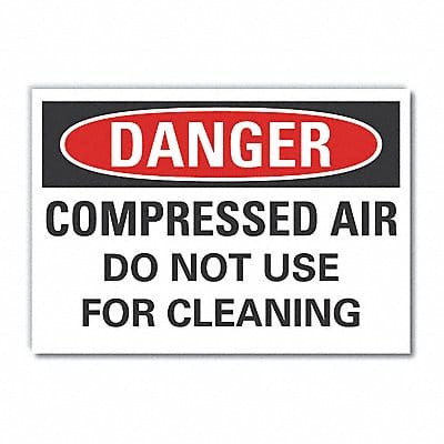 Compressed Air Danger Rflct Lbl 3.5x5in