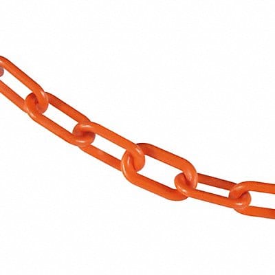 E1222 Plastic Chain 100 ft L Safety Orange