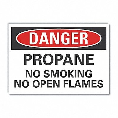 Propane Danger Label 7inx10in Polyester
