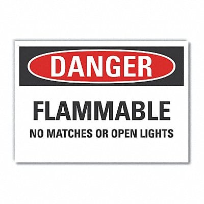 Flammable Mtrl Danger Lbl 3.5x5in