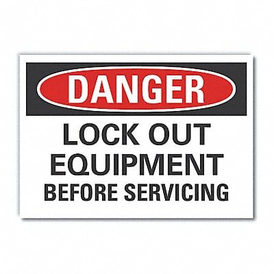Lockout Tagout Danger Rflctv Lbl 3.5x5in