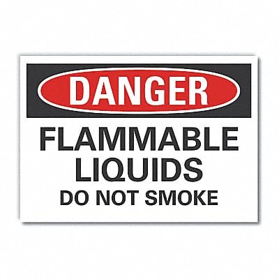 Flammable Liquid Danger Rflct Lbl 5x7in