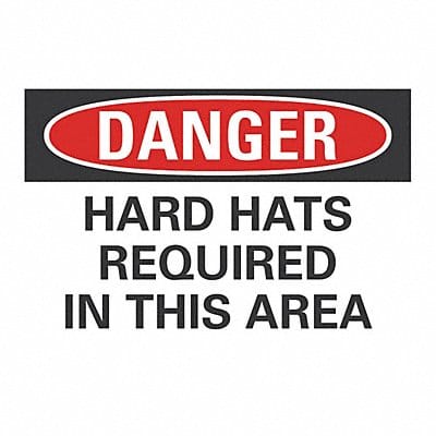Hard Hat Danger Rflct Label 5inx7in