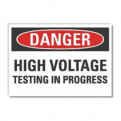 High Voltage Danger Lbl 10x14in Polyest