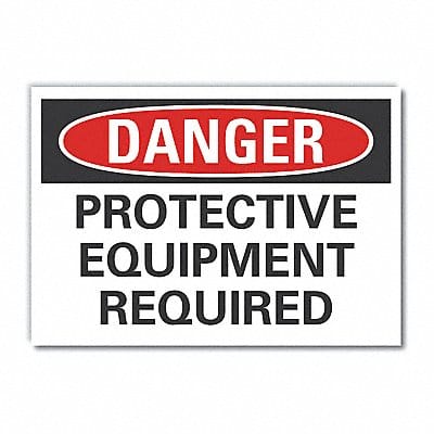 PPE Danger Label 5 in x 7 in Polyester