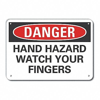 Danger Sign 7 in x 10 in Aluminum