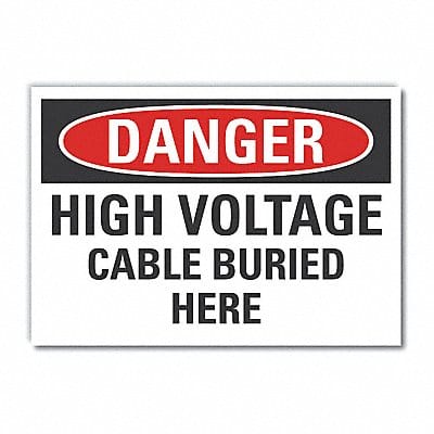 High Voltage Danger Rflct Lbl 3.5inx5in