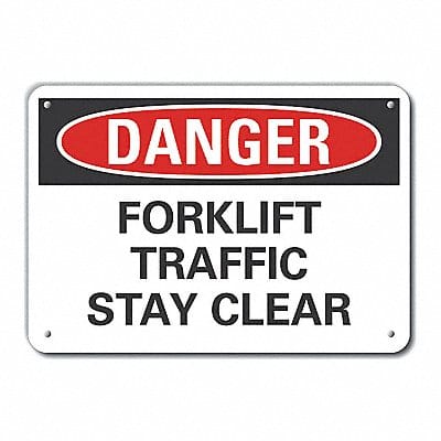 Danger Sign 7 in x 10 in Aluminum