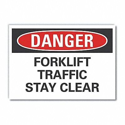 Lift Truck Traffic Danger Lbl 7x10in