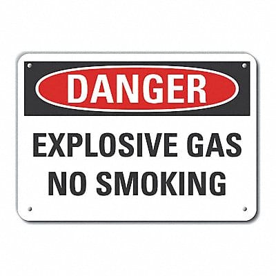 Rflct No Smoking Dangr Sign 10x14in Alum