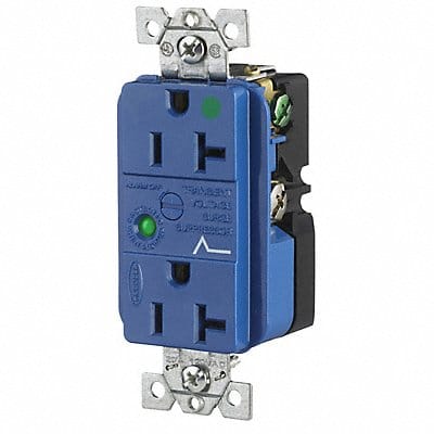 Receptacle Blue 20 A 2P3W Side 1PK