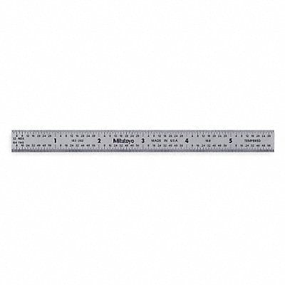 Steel Rule Flexible 6 In 32/64/50/100ths
