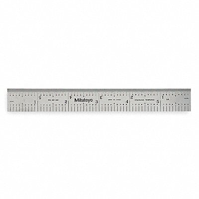 Steel Rule Rigid 6 In 32/64/10/100ths