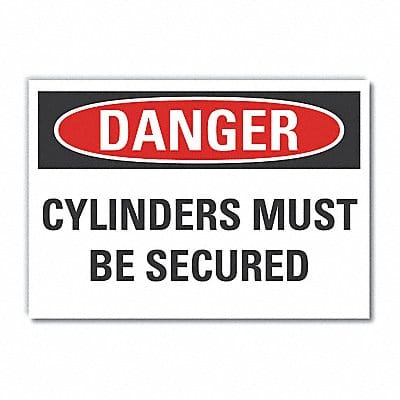 Cyl Handling Danger Rflct Lbl 10x14in