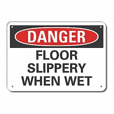 Rflct Slippery Floor Danger Sign 10x14in