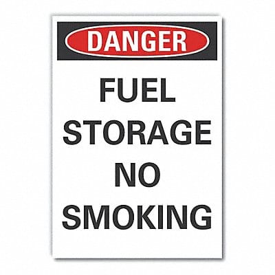 No Smoking Danger Lbl 7inx5in Polyester
