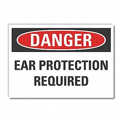 Hearing Danger Rflct Label 7inx10in