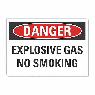 No Smoking Danger Lbl 5inx7in Polyester