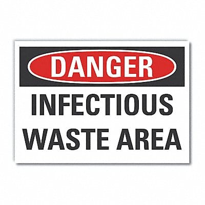Infectious Waste Danger Lbl 3.5x5in