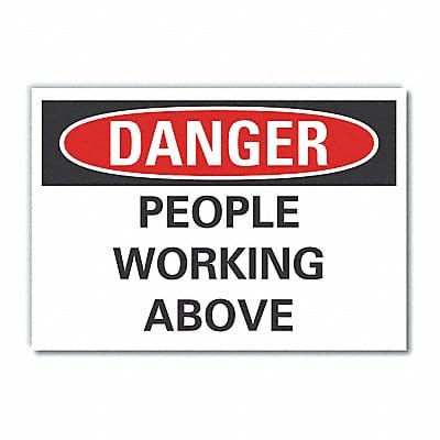 Overhead Hazard Danger Lbl 3.5x5in