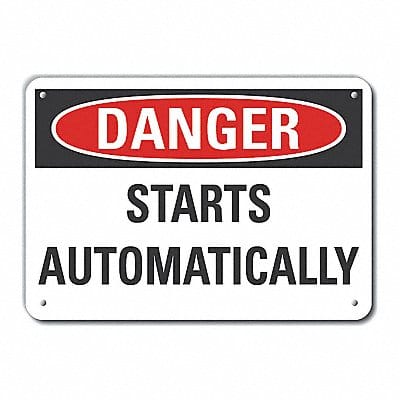 Mach Operation Danger Sign 10x14in Alum