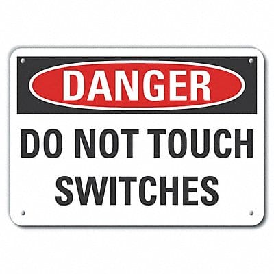 Danger Sign 7 in x 10 in Aluminum