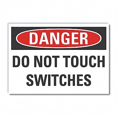 Machine Operat Danger Rflct Lbl 10x14in