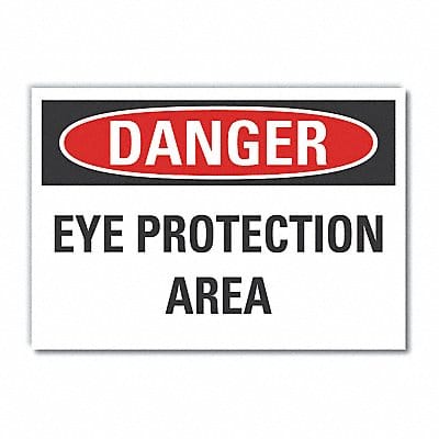 Eye Danger Label 3.5in x 5in Polyester