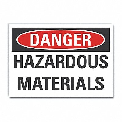 Hazardous Mtrl Danger Rflct Lbl 5x7in