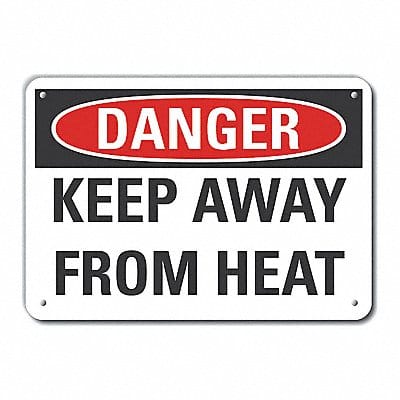 Danger Sign 7 in x 10 in Aluminum