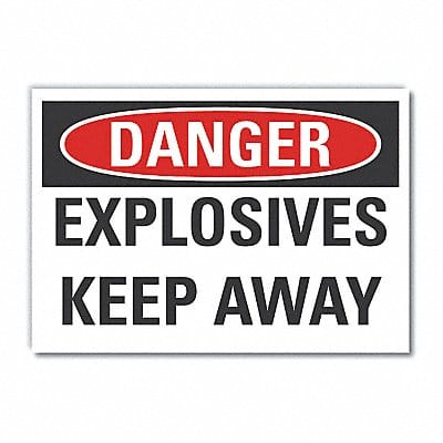 Explosive Mtrl Danger Lbl 5x7in