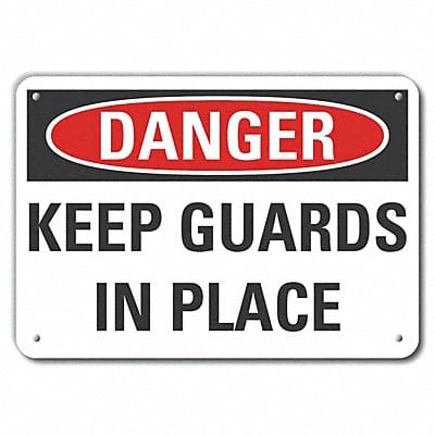 Rflctv Machine Guards DangerSign 10x14in