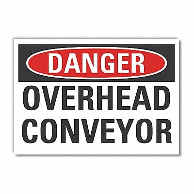 Conveyor Safety Lbl 3.5x5in Polyester