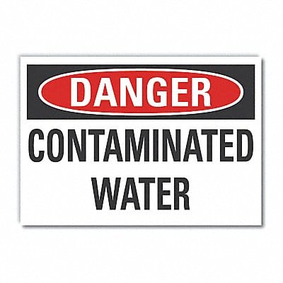 Potable Water Danger Rflct Label 5x7in