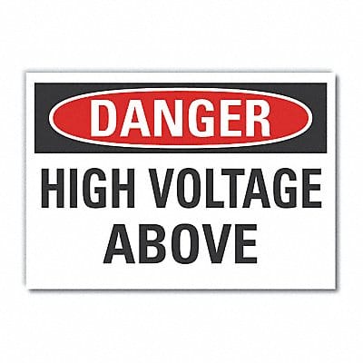 High Voltage Danger Lbl 7x10in Polyest