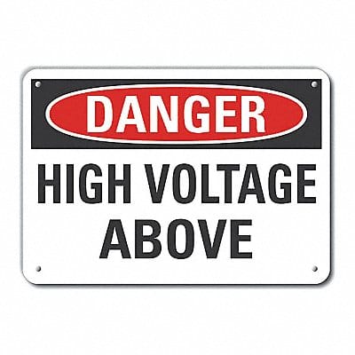 Danger Sign 7 in x 10 in Aluminum