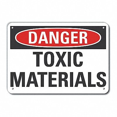 Rflct Toxic Mtrl Danger Sign 10x14in Rflct Toxic Mtrl Danger Sign 10x14in
