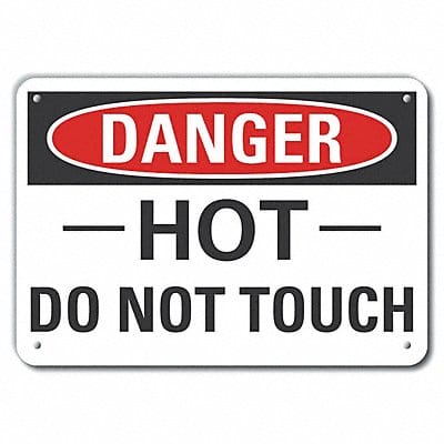 Danger Sign 7 in x 10 in Aluminum