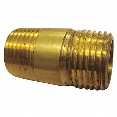 Long Nipple Brass 1/4 x 2 In PK10