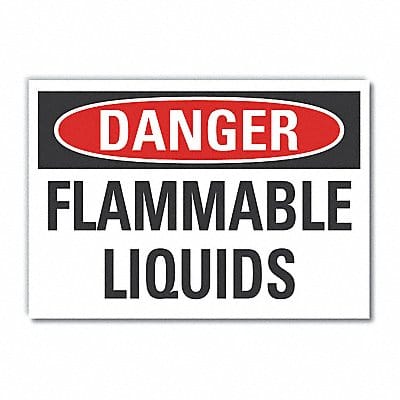 Flam Liquid Danger Rflct Lbl 3.5x5in