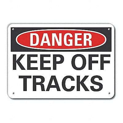 Rflct Keep Off Danger Sign 7x10in Alum