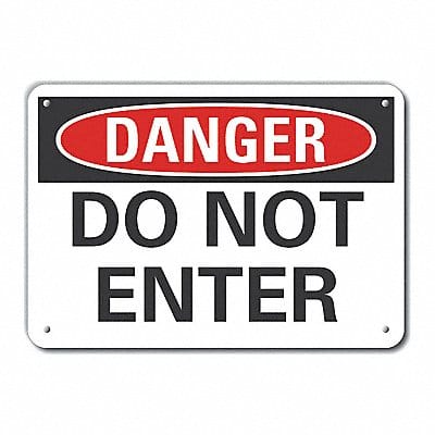 Rflct Exit Entrance Danger Sign 7x10in