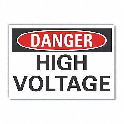 High Voltage Danger Label 7x10in Polyest
