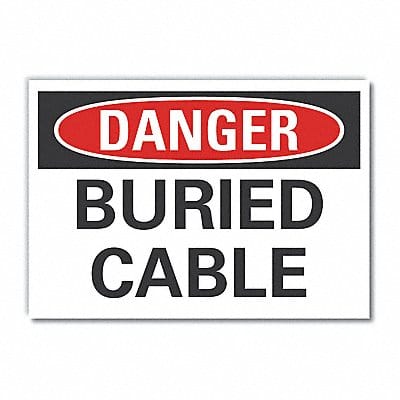 Buried Cable Danger Label 7 in x 10 in Buried Cable Danger Label 7 in x 10 in
